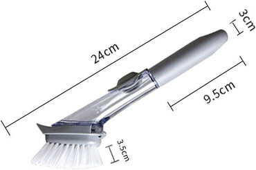 Soap Dispensing Dish Brush, Kitchen Scrub Brush for Pans Pots Sink