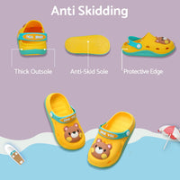 Yellow Bee Cute Bear Clogs for Boys