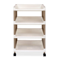 (Net) 4-Layer Foldable Sliding Drawer Storage Bins - Your Ultimate Space-Saving Solution