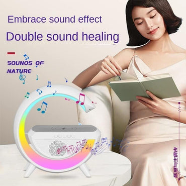 (Net) Wireless Charging Bedside LED Night Light, Bluetooth Speaker, Smart Big G Colorful Atmosphere Lamp / BT2301 / KR-204