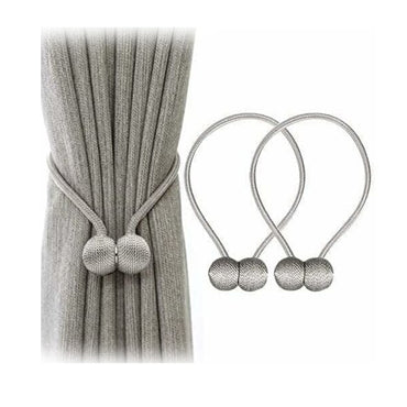 (net) Magnetic Curtain Tiebacks Curtain Clips Rope Holdbacks Curtain Weaving Holder Buckles For Home Office Decorative 1 piece