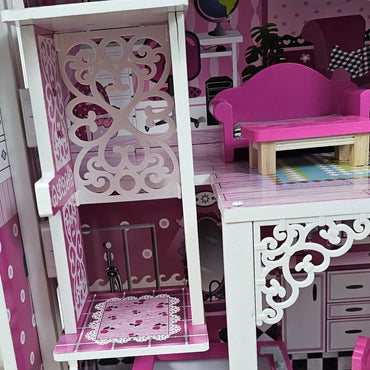 (Net) Wooden Doll house Playset