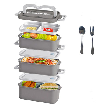 (NET) 1.8L Stainless Steel Leak-proof Lunch Box