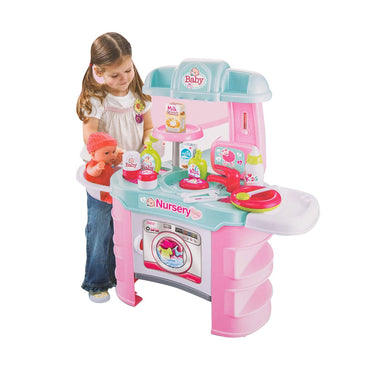 (Net) Deluxe Kitchen Playset with Nursery - Where Caring Meets Culinary Adventures