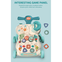 (Net) Multifunction Baby Walker Toddler Trolley Adjustable Sit-to-Stand Musical Educational Walker Baby Balance Walker Kids Toy