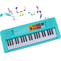 Blue Educational Toy Musical Organ With Microphone