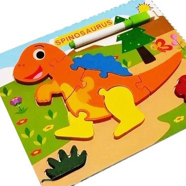 Wooden Animal Puzzle With Marker