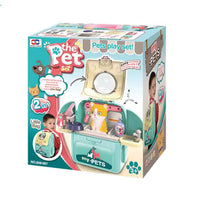 2-in-1 Aqua Yellow Backpack Pet Bathing and Cleaning Pretend Play Set