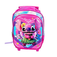 (Net) Stitch Trolley Backpack With Pencil Case
