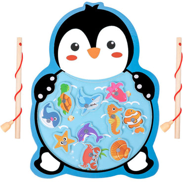 Wooden Board Fishing Game Set - Fun and Educational Toy for Kids