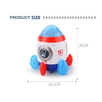(Net) Electric Rocket Spaceship Toy - Rotating Music and Lights for Creative Play