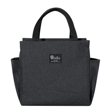 Portable Insulated Lunch Bag with Dual Side Pockets Thermal Lunch Tote Bag for Women Men Adults for Work Picnic School Office