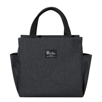 Portable Insulated Lunch Bag with Dual Side Pockets Thermal Lunch Tote Bag for Women Men Adults for Work Picnic School Office