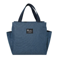 Portable Insulated Lunch Bag with Dual Side Pockets Thermal Lunch Tote Bag for Women Men Adults for Work Picnic School Office