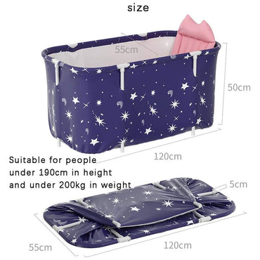 (net)Portable Bathtub Adult Non-Slip Portable Bathtub Foldable Soaking Bath Tub Barrel Adults Kids