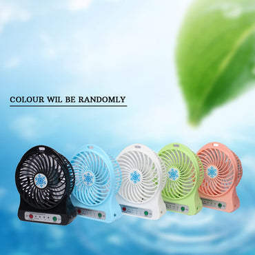 Portable Rechargeable Mini Fan LED Light