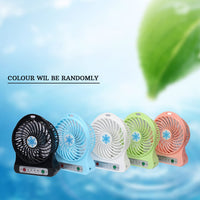 Portable Rechargeable Mini Fan LED Light