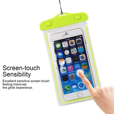 (NET ) Dry Bag Waterproof Pouch 7 inch Combo Case Cover Dust Proof Touch Sensitive Compatible For Rain Rainy Swimming Cycling Cellphone Mobile Bike Underwater