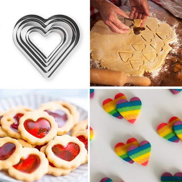 (net) Cookie Cutters Set Stainless Steel Multi-Size Biscuit Cutters Cutting Shapes  20 pcs