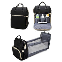 (Net) Large Baby Bag, Multi-functional Travel Back Pack, Anti-Water Maternity Nappy Bag Changing Bags 35*16*28CM