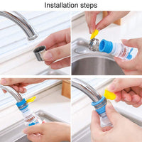 Extension Flexible Anti Splash Water Saving Movable Sink Faucet Expandable Water Tap Filter Shower Head Rotatable Nozzle Adapter / 974131