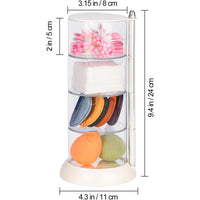 360° Rotatable Acrylic Jewelry Accessory Organizer 4 Layers