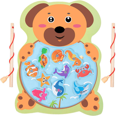Wooden Board Fishing Game Set - Fun and Educational Toy for Kids