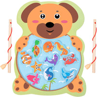 Wooden Board Fishing Game Set - Fun and Educational Toy for Kids