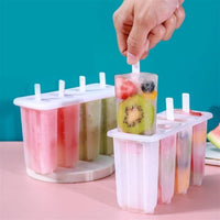 Plastic Popsicle Mold and Ice Cream Mold Multi Grid Clear White