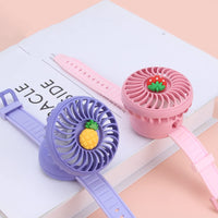 (NET) Mini Wrist Fan Small Folable Watch Fan With Comfortable Wrist Strap
