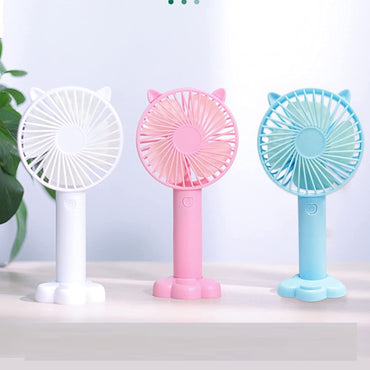 Cute Handheld Fan USB Portable Mini Ultra-quiet Fan Student Office Small Cooling Fan Travel Summer