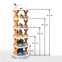 3 layer Stackable Shoe Storage Box Entryway Shelf Box Plastic Shoe Cabinet Space Saver / 23FK056-2
