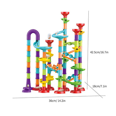 113 Pieces 3D Marble Run Set Construction Building Blocks STEM Learning Toy Early Education