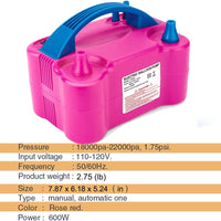 Electric Inflator Double Hole Inflatable Balloon Pump Machine Fast Aerated KM-1