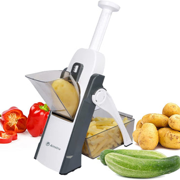 (NET) Multifunction Vegetable Chopper Slicer Adjustable Vegetable Cutter Safe for Kitchen