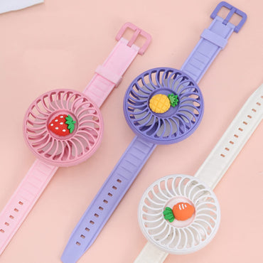 (NET) Mini Wrist Fan Small Folable Watch Fan With Comfortable Wrist Strap