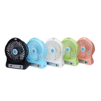 Portable Rechargeable Mini Fan LED Light