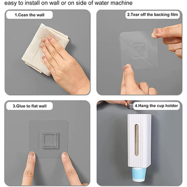 (net) Cup Dispenser, Wall Mount Bathroom Cup Holder
