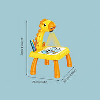 Kids Led Projector Drawing Table Toy Set Art Painting Board Table Light Toy Educational Learning Paint Tools Toys for Children