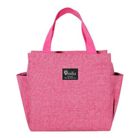 Portable Insulated Lunch Bag with Dual Side Pockets Thermal Lunch Tote Bag for Women Men Adults for Work Picnic School Office