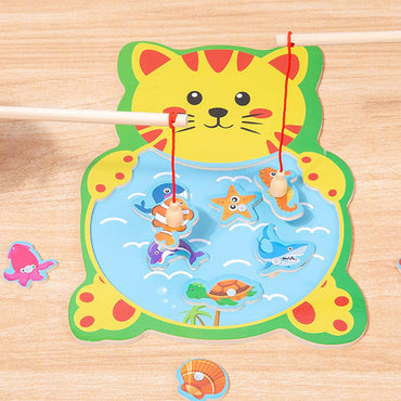 Wooden Board Fishing Game Set - Fun and Educational Toy for Kids