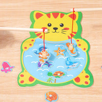 Wooden Board Fishing Game Set - Fun and Educational Toy for Kids