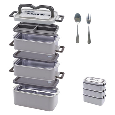 (NET) 1.8L Stainless Steel Leak-proof Lunch Box