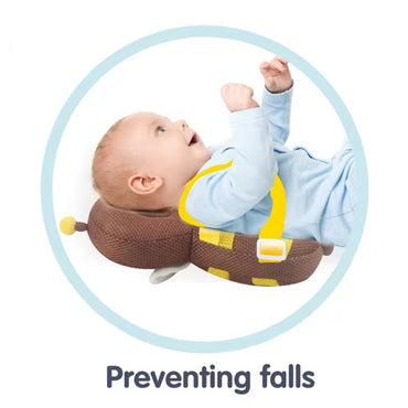 (net) Head Back Protector Cartoon Bee Pillow Baby Head Fall protection Pillow Cushion