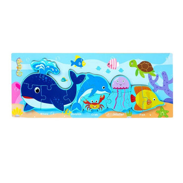 Wooden 3D Puzzle Education Learning Baby Toys - Montessori Materials