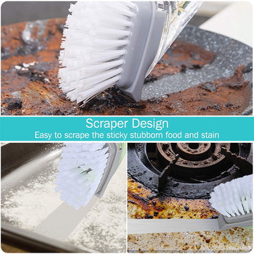 Soap Dispensing Dish Brush, Kitchen Scrub Brush for Pans Pots Sink