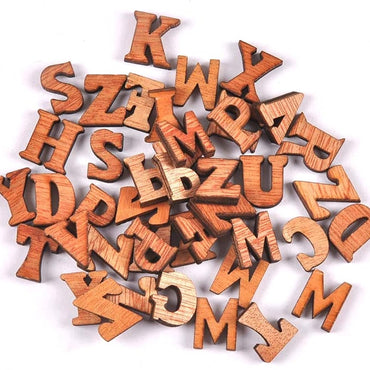 Wood Random Mix English Alphabet Decorative Letters