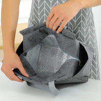 Portable Insulated Lunch Bag with Dual Side Pockets Thermal Lunch Tote Bag for Women Men Adults for Work Picnic School Office