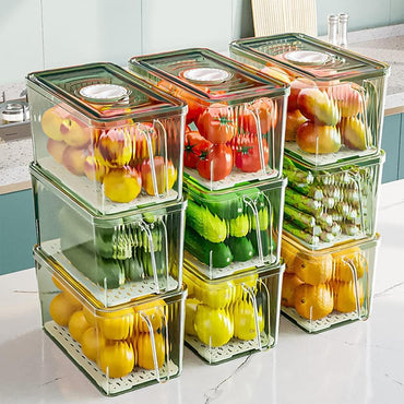 (Net) Refrigerator Storage Box - Green, Fresh, and Space-Saving Storage Solution 456784