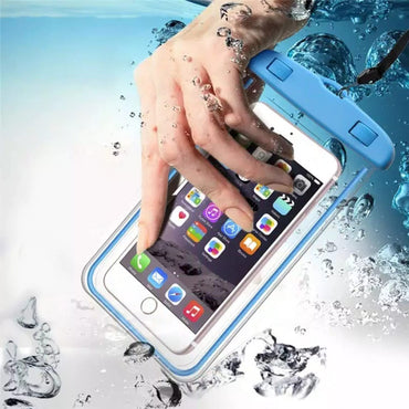 (NET ) Dry Bag Waterproof Pouch 7 inch Combo Case Cover Dust Proof Touch Sensitive Compatible For Rain Rainy Swimming Cycling Cellphone Mobile Bike Underwater